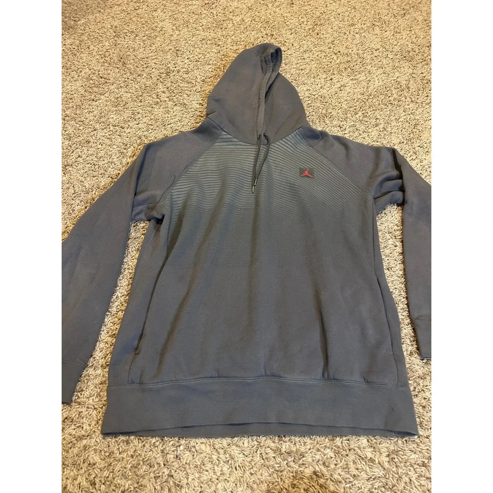 Nike Air Jordan 23 Tech Fleece Hoodie Mens XL Gray Red Jumpman‎ 819141-021 Rare